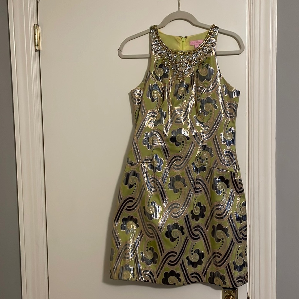 Lilly Pulitzer High Neck Cocktail Dress